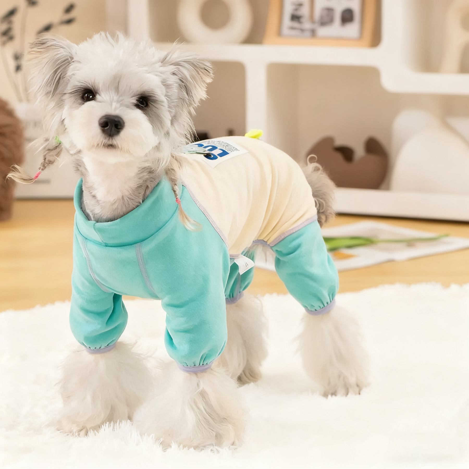 犬用四脚フルカバー発熱ペットウェア デアロン起毛素材使用 ウール約2倍の暖かさ 蓄熱保温・温度ロック 伸縮性抜群でストレスフリー 抗菌防ダニ 静電気抑制 ムレない通気性 犬服 コート 小型犬 中型犬 大型犬 寒さ対策-Giipet