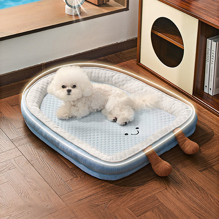 3D立体囲みペットベッド 夏用 ひんやり クッション 犬 猫 接触冷感 冷却マット アイスキャンディー型 カドラー 枕付き 洗える 丈夫 お手入れ簡単 S~2XL 小型犬 中型犬 多頭飼い 暑さ対策 ペット用品