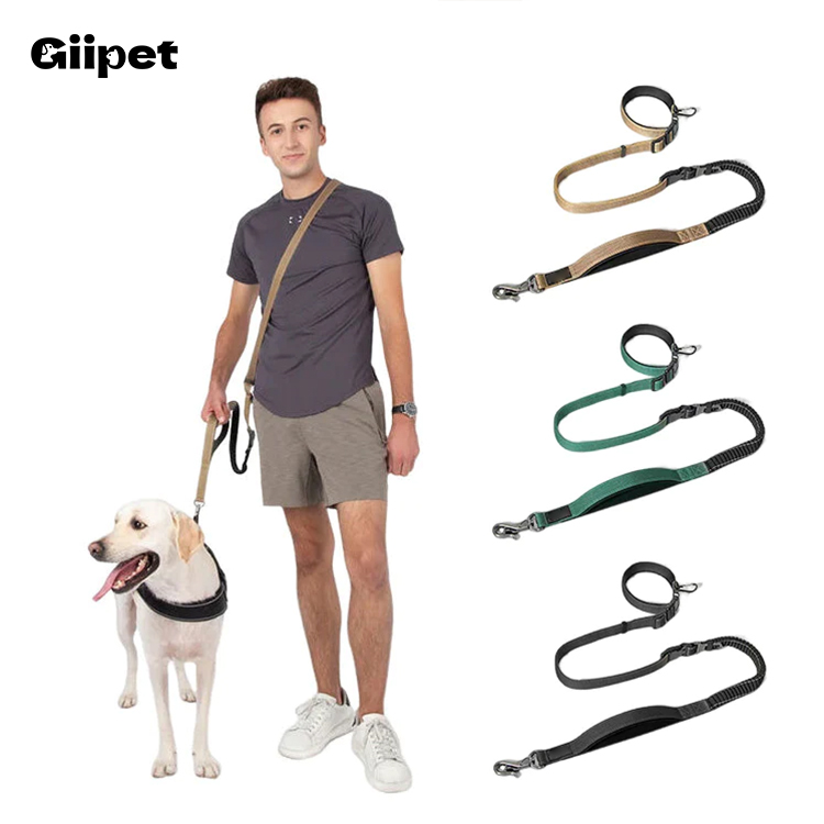giipet-犬用ハーネス　リード　多機能　ハンズフリー　シートベルトに固定可能