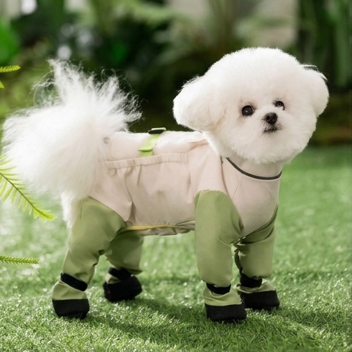 小型犬用フルカバーオールドッグウェア 犬 レインコート 四脚 泥除け 汚れ防止 防水 撥水 防ダニ リード穴付き お散歩 お風呂不要 足まで保護 つなぎ ロンパース 春夏秋冬 オールシーズン 厚手 フリース 選べる4タイプ