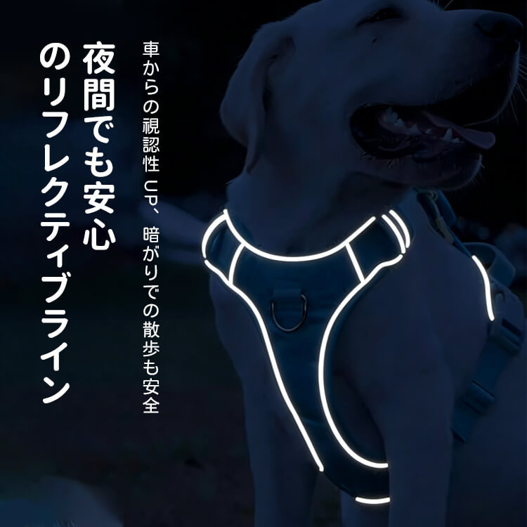 犬用ハーネス バックパック一体型 リュック付き 胴輪 小型犬 中型犬 大型犬 表面防水 耐摩耗生地 裏地メッシュ 通気性抜群 背部ハンドル付き 突進防止 断裂防止 環状リフレクター 夜間反射 視認性UP 飛び出し防止 散歩 アウトドア 自負バッグ