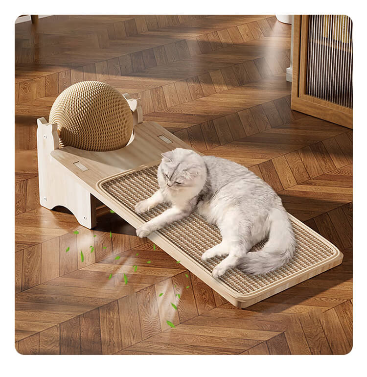 猫型爪とぎと寝床の一体型 爪とぎ一体型ベッド - MOFUCAT