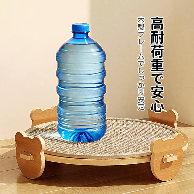 両面使える猫用爪とぎベッド サイザル麻製 冷感シート付き 丸型 四角型 選べる 夏 冬 オールシーズン対応 耐久性 丈夫 傷に強い 麻素材 爪とぎマット 猫ベッド 猫ハウス 猫用ソファー ストレス解消 遊び道具 隠れ家 多機能 手編み 環境に優しいボード 猫用品