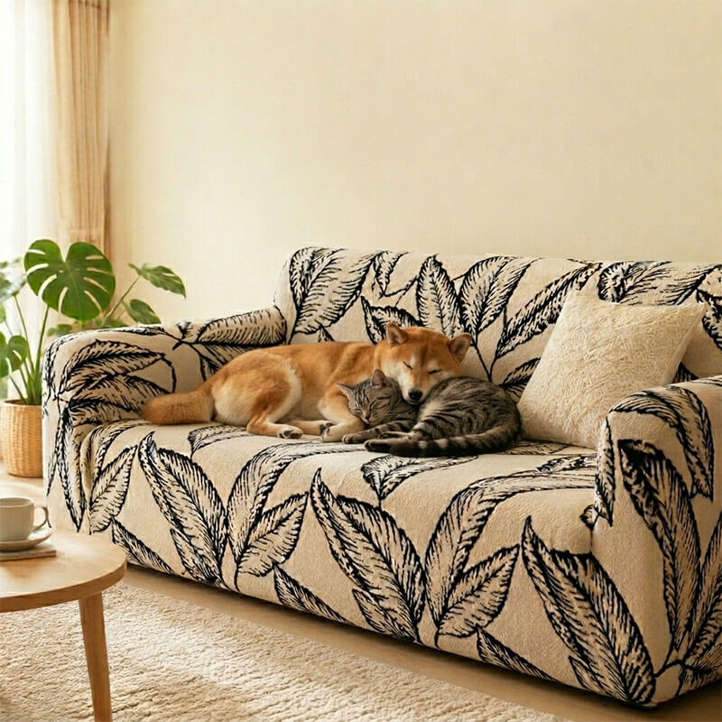 360°全包 一体型ソファーカバー 厚手 シュムコットン 暖かい 猫撫で肌触り ストレッチ 伸縮素材 温度キープ 吸湿通気 洗える おしゃれ 北欧 滑り止め 肘あり 肘なし ペット 犬猫対策 傷防止 汚れ防止 春秋冬