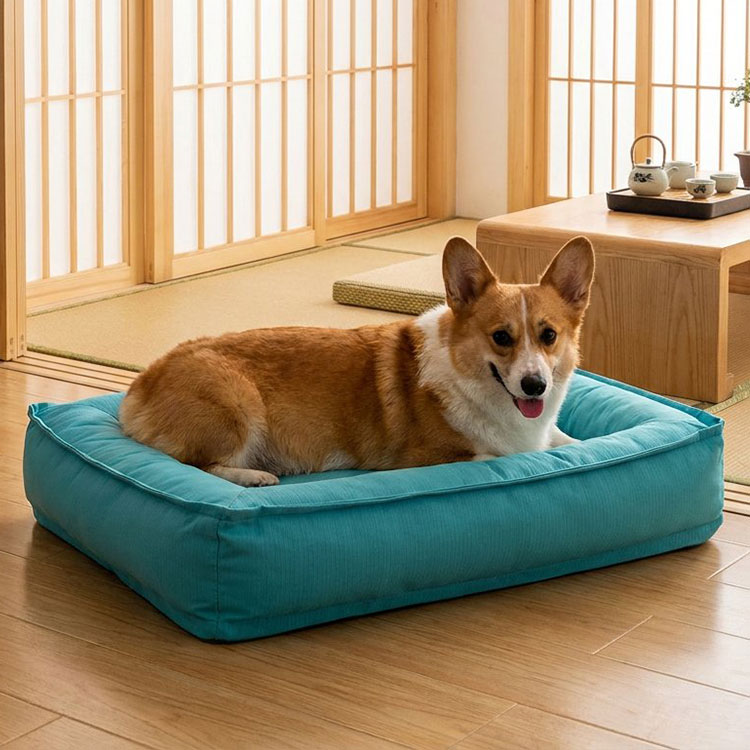 包み込まれるペットベッド オールシーズン 接触冷感 夏用 ひんやり 撥水 防汚 丸洗いOK ふわふわ クッション 安心感 犬用 猫用 小中型犬 室内用 清潔 快適 暑さ対策