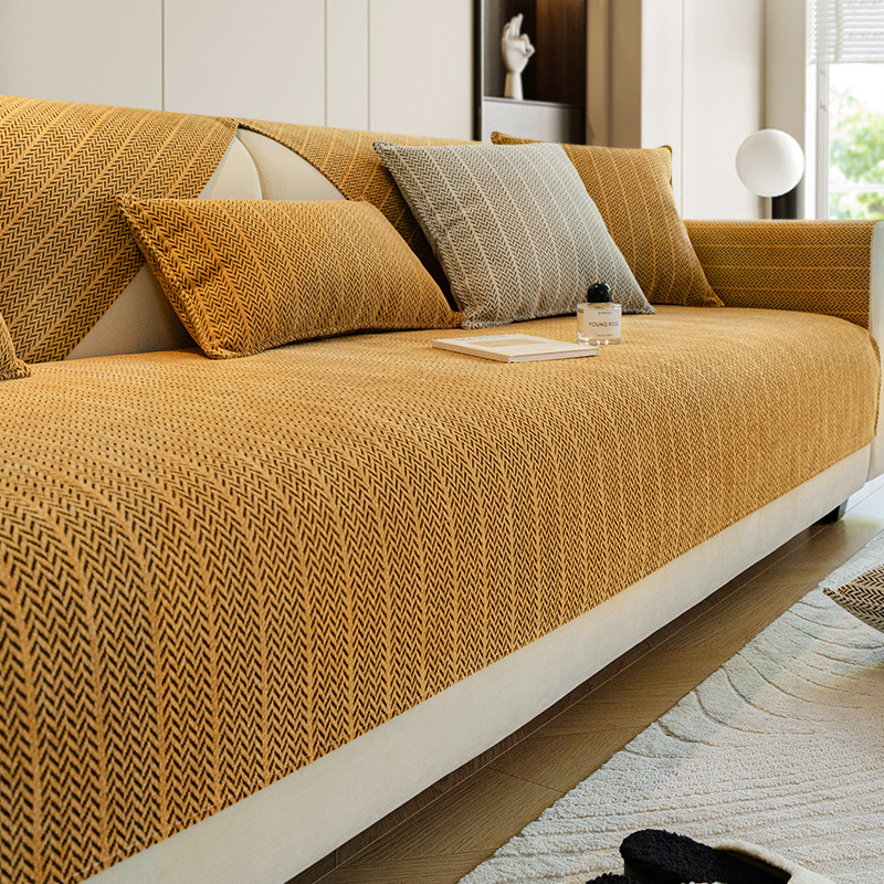 ペット用 抗菌シェニール織ソファカバー 引っ掻き傷に強い「呼吸する」高密度生地 洗濯機丸洗いOK 肌に優しい 高品質 お子様安心 ペットの毛対策 滑り止め オールシーズン ソファー保護カバー 12サイズ展開-Giipet