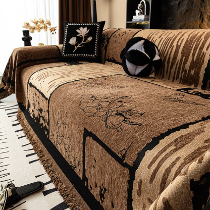 ヴィンテージ厚手ソファカバー マルチカバー シェニール  洗える 犬猫対策 防汚 静電気防止 毛がつきにくい ズレにくい 全面保護 ホルムアルデヒド未検出 上品 高見え とろけるような肌触り オールシーズン対応-Giipet