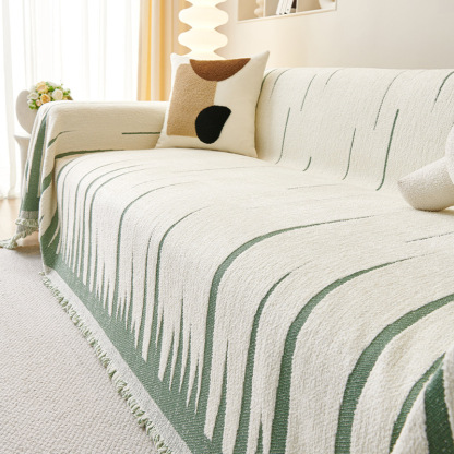 北欧風ソファカバー シェブロン柄 シェニール 一枚式 厚手ジャカード織り 犬猫対策 洗える ズレない 高密度 抜け毛防止 ホルムアルデヒドなし 保温蓄熱 37.5℃暖か 通気性 柔らか 肌触り オールシーズン対応 高級感 シンプルモダン-Giipet