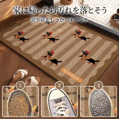 玄関用ソフト珪藻土マット ペット対応 滑り止め吸水速乾 防汚防塵 耐摩耗 高密度フリース 防水防油 お手入れ簡単 猫犬対策 ドア開閉スムーズ 自由カット可能 環境安全素材