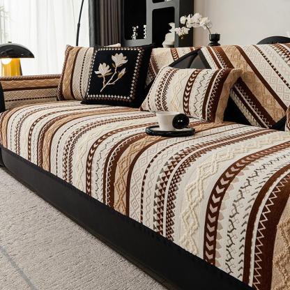 雲感シェニールソファカバー ふわふわ厚手 洗える 丸洗いOK 色褪せない 縮まない 毛玉・抜け毛ゼロ 滑り止め ズレない 犬猫対策 ホルムアルデヒドフリー 高級感漂うレトロデザイン 11サイズ展開