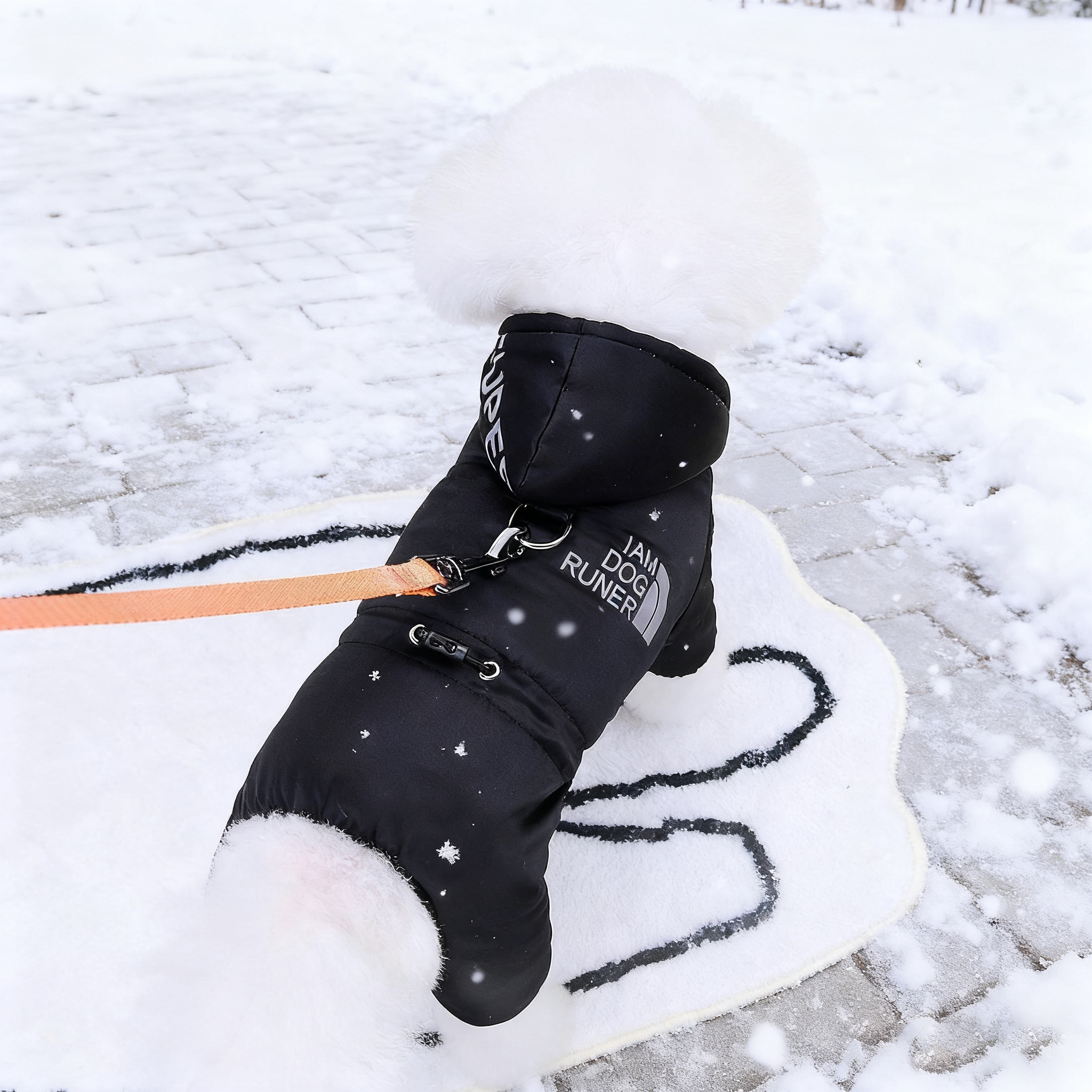 犬用防寒防水ジャケット 秋冬用 極寒対応 ドッグウェア コート アウター 1枚4役 高機能 反射材 リード付き ふわふわ裏起毛 防風 防雪 完全防水 ウォータープルーフ 保温 汚れ防止 泥はね防止 寒さ対策 お散歩 フード付き 小型犬 中型犬 大型犬 S～2XL-Giipet
