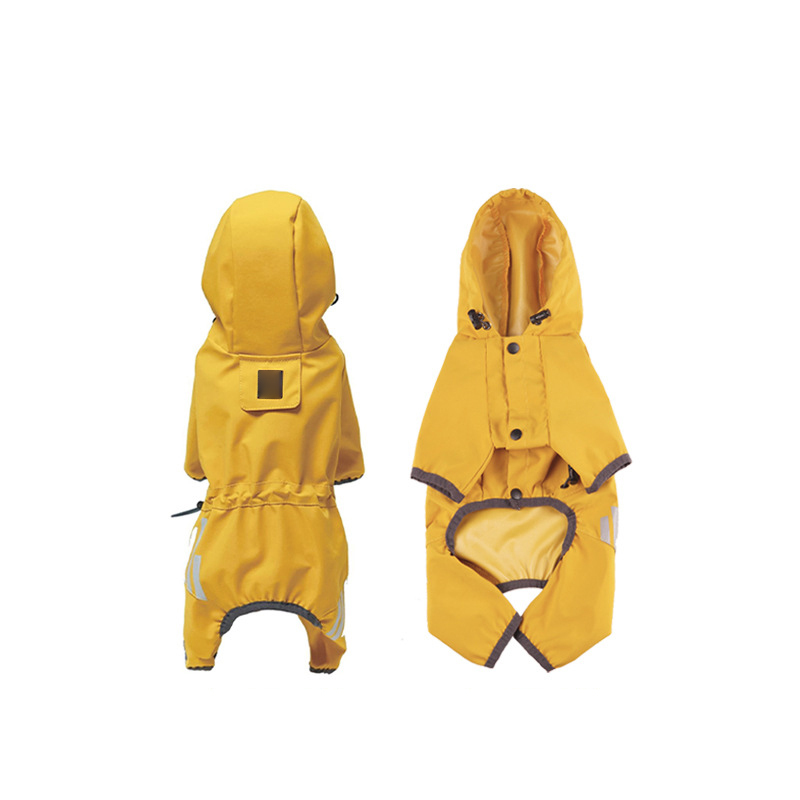 giipet-犬用レインコート 全身カバー 四脚 防水ポンチョ