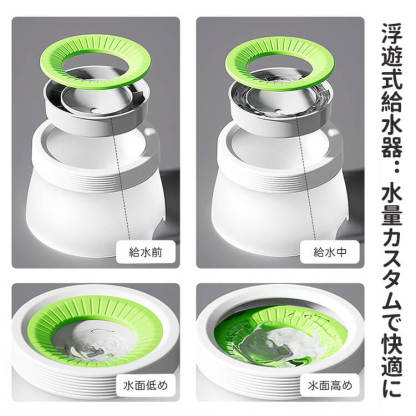 ノンドリップ浮遊式犬用給水器 口周り濡れない 水はね防止 大容量600ml/1200ml 安定設計 低重心 カビにくい安全素材 お手入れ簡単 全部品取り外し可能 ホコリ侵入軽減 お散歩用