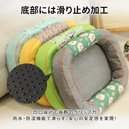 giipet-ボックス形状の高反発綿麻製ペット四季用ベッド