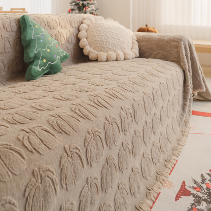 ラビットファー調ソファーカバー 極厚1000g 蓄熱保温 冬 暖かい もちふわ 猫なで心地 抗菌Aレベル 防ダニ 抜け毛ゼロ 毛玉防止 洗える マルチブランケット ホルムアルデヒド・蛍光剤フリー-Giipet