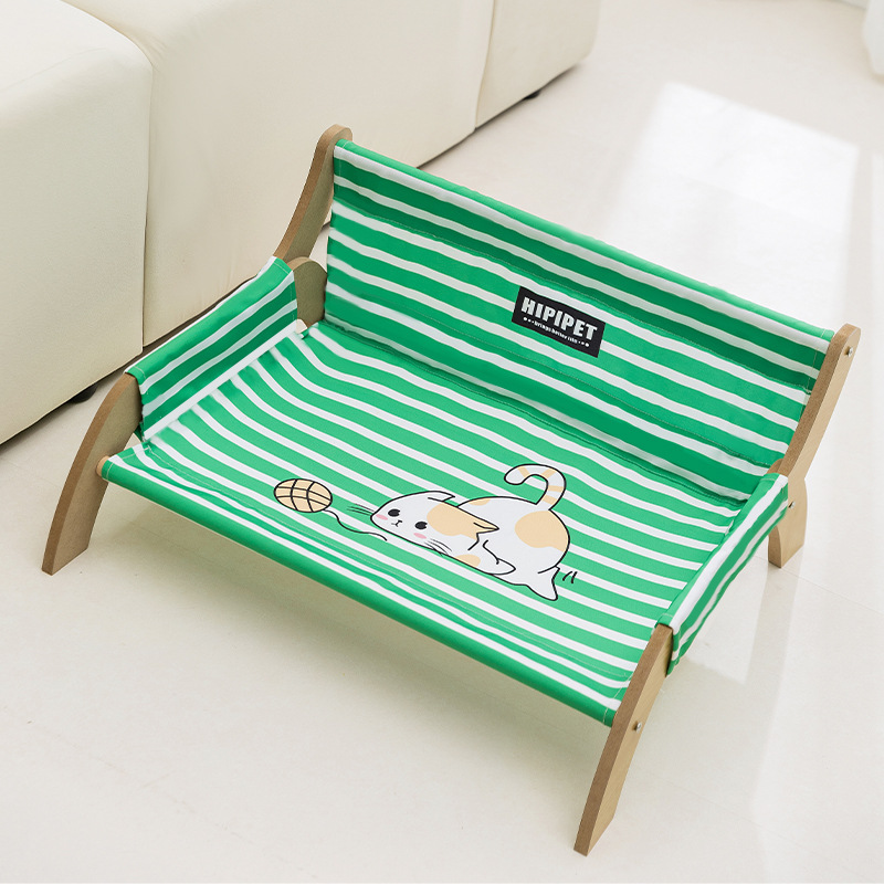猫犬兼用 ストライプ柄リクライニングチェア 耐荷重7.5kg 安定感