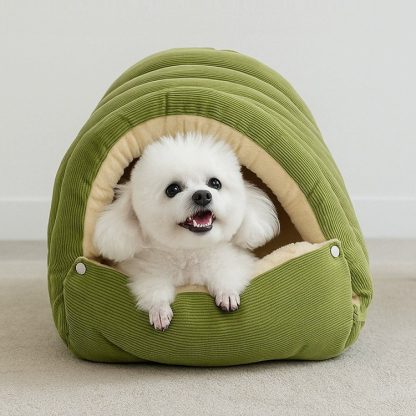 あったかドームベッド 犬猫兼用 2WAY仕様 秋冬用 ドーム型/オープン型 ふわふわ もこもこ 高反発PP綿 保温 防寒 ぐっすり快眠 分解可能 洗える 滑り止め付き 3サイズ展開 小型犬 中型犬 大型犬対応-Giipet