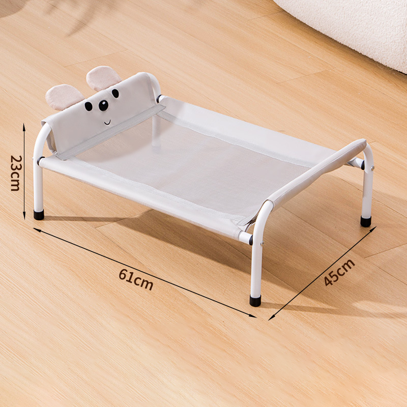 ペット用脚付きメッシュベッド 寝床 丈夫で長持ち 高耐荷重 洗える 防湿 犬用 猫用 小型犬 中型犬 大型犬対応 年中使える 湿気防止 通気快適 高品質メッシュ布 頑丈フレーム 皮膚病防止 簡単お手入れ オールシーズン-Giipet