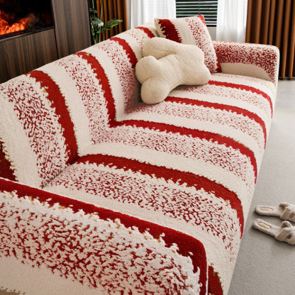 ペットのひっかきに強い高密度ソファカバー クッションカバー付き コットンフリース 厚手なのにムレない 抜け毛・毛玉ゼロ 静電気防止 ストレッチフルカバー 簡単装着 肌に優しい 年中快適 レトロクラシック ホコリ対策 高級感 インテリア-Giipet