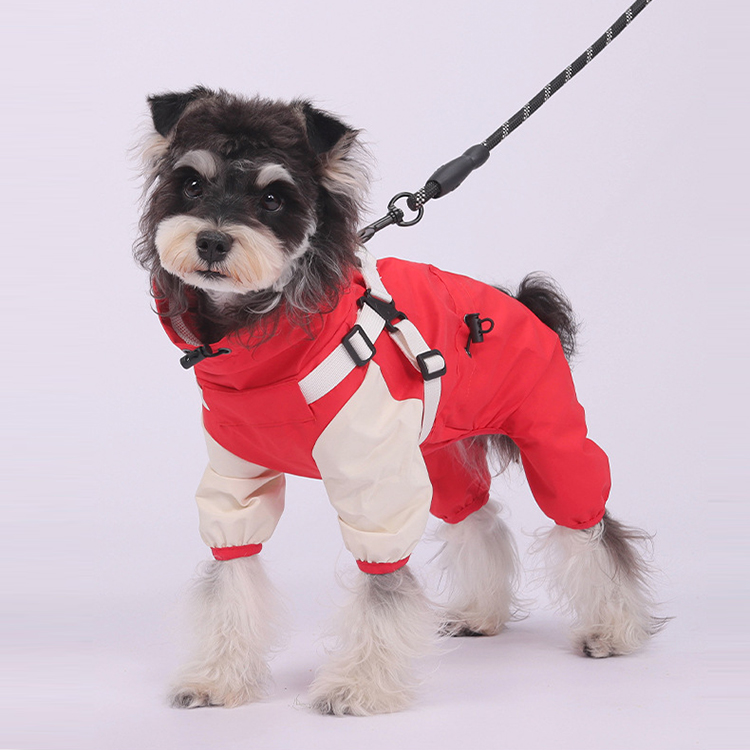 giipet-リード付きペット用4本脚レインコート