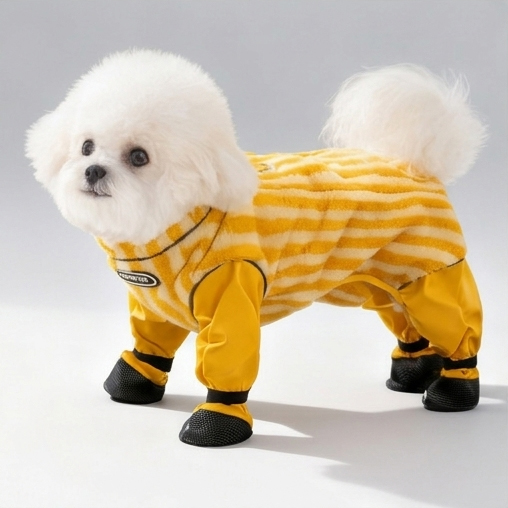 小型犬用フルカバーオールドッグウェア 犬 レインコート 四脚 泥除け 汚れ防止 防水 撥水 防ダニ リード穴付き お散歩 お風呂不要 足まで保護 つなぎ ロンパース 春夏秋冬 オールシーズン 厚手 フリース 選べる4タイプ