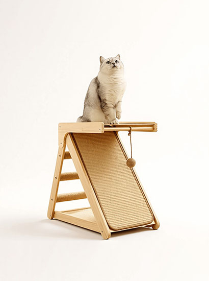 GW限定 会員ポイントで無料交換 折りたたみ式猫用爪とぎタワー 