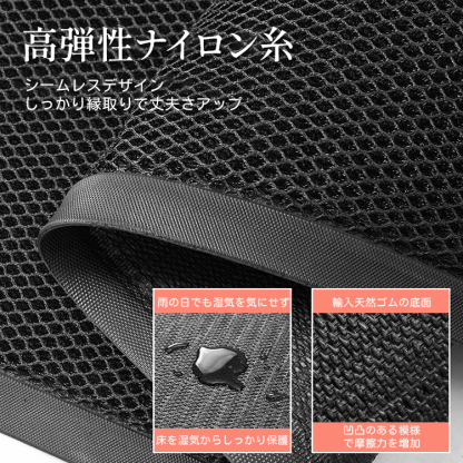 高機能泥落とし玄関マット 滑り止め 防塵防水 汚れ隠し除塵マット 厚手弾力ハニカム構造 簡単お手入れ 泥砂除去 抗菌防カビ 室内外兼用 快適足元 天然ゴム密着-Giipet