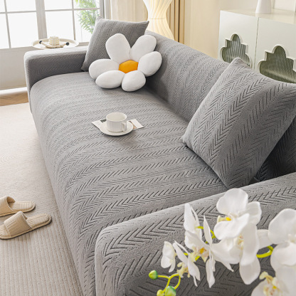 北欧風ヘリンボーン柄ソファーカバー 防水  ペット用 爪とぎ防止 猫爪対策 伸縮素材 ストレッチ おしっこ漏れ防止 耐尿加工 防汚 ほつれにくい 無臭 柔らかい 傷防止 汚れ防止 洗える 1~4人掛け 四季通用