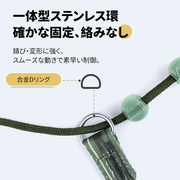 絡まり防止二頭引きリード ダブルハンドル 愛犬2匹同時お散歩 急な飛び出し・引っ張り癖改善 高強度クライミング ナイロン製 50kgまで対応 手に優しい設計 長さ調整可能 多機能 多頭飼い犬用リード