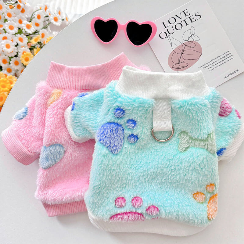 フリースベスト 犬服 秋冬用 あったか ふわふわ 柔らかい もこもこ 肌触り抜群 二重フリース 蓄熱保温 防寒 ドッグウェア 小中型犬 Dリング付き お散歩快適 ぴったりフィット 着脱簡単-Giipet