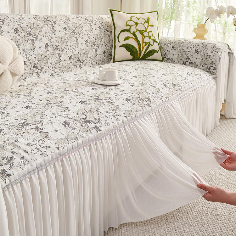 冷感シェニール織りソファカバー  一体型 ひんやり 夏対策 ソファー保護カバー 洗濯機OK 縮まない 色褪せない 肌に優しい 猫爪に強い 高通気性 蒸れにくい 高密度 耐摩耗性 オールシーズン対応 簡単取り付け-Giipet