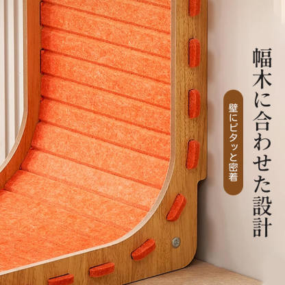 縦型L字型猫用爪とぎボード 壁ピタ設置 フェルト製で耐久性抜群 ぽっちゃり猫も安心 多色展開でインテリアに馴染む 爪とぎ＆全身運動＆くつろぎベッドにもなる 簡単組み立て 交換可能