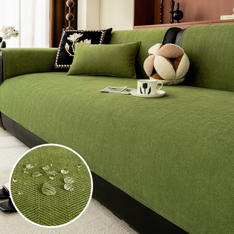 ヘリンボーン柄ソファカバー マルチカバー シェニール生地 撥水 防水 防汚 3防機能 爪とぎ対策 耐スクラッチ 抜け毛がつきにくい フラット生地 丸洗いOK 洗濯機対応 ふき取り簡単 滑り止め 裏面ドット ズレない ホルムアルデヒド・蛍光剤不使用 静電気防止 安心安全 特殊生地 四季通用 1/2/3人掛け 6色展開