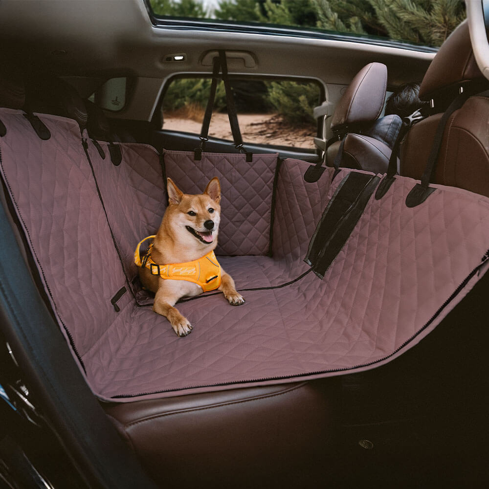 犬用ドライブシート 防水 後部座席 ペット用ハンモック 車載シートカバー 滑り止め ズレにくい 厚手 オックスフォード生地 耐久性抜群 抜け毛対策 傷防止 全車種対応 設置簡単 収納便利 多頭飼い