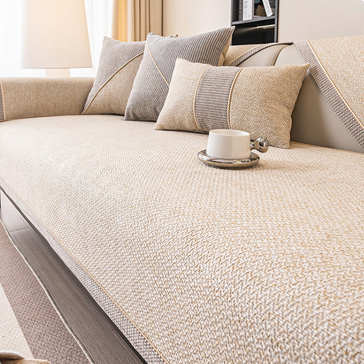 和風編みソファーカバー コットン リネン マルチカバー 北欧風 ラグ 2