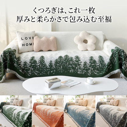 Giipet-シェニール一枚式ソファカバー 高級感溢れる ドレープ感 両面使用可能 柔らかく通気性抜群 防汚設計 北欧風リビングソファカバー 6サイズ展開 4色選択可 オールシーズン対応 防水 色褪せ防止 毛玉対策 簡単洗濯可能