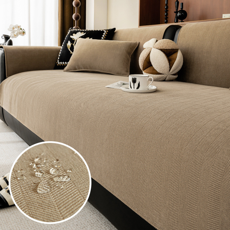 ヘリンボーン柄ソファカバー マルチカバー シェニール生地 撥水 防水 防汚 3防機能 爪とぎ対策 耐スクラッチ 抜け毛がつきにくい フラット生地 丸洗いOK 洗濯機対応 ふき取り簡単 滑り止め 裏面ドット ズレない ホルムアルデヒド・蛍光剤不使用 静電気防止 安心安全 特殊生地 四季通用 1/2/3人掛け 6色展開
