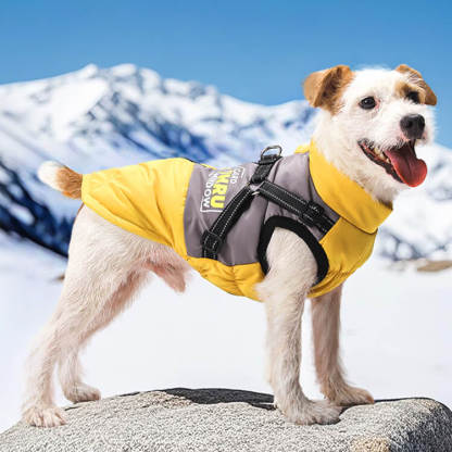 ペット用グラフェン発熱ダウンベスト 犬服 冬用 秋冬新作 3秒速暖 極暖 防寒保温 防水撥水 防汚 遠赤外線 ダックダウン91.9% 3倍反射材 夜間安全 リードシステム付 着脱簡単 軽量 伸縮フィット 抗菌消臭 蚊よけ 防塵 小型犬 中型犬 大型犬対応 お散歩ジャケット-Giipet