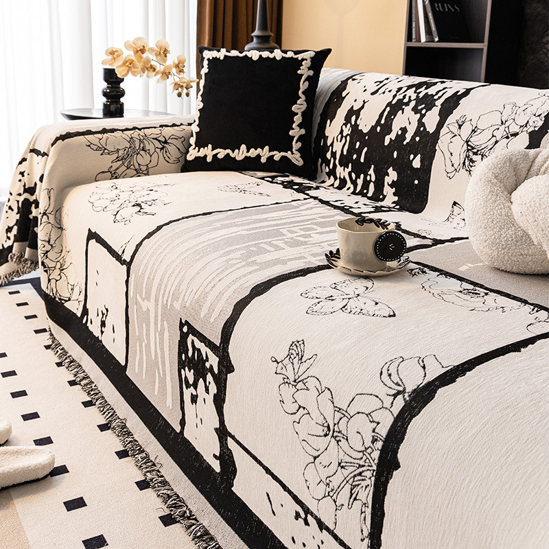 ヴィンテージ厚手ソファカバー マルチカバー シェニール  洗える 犬猫対策 防汚 静電気防止 毛がつきにくい ズレにくい 全面保護 ホルムアルデヒド未検出 上品 高見え とろけるような肌触り オールシーズン対応-Giipet