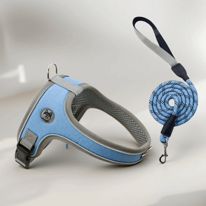 Giipet-ペットハーネス 小型犬中型犬兼用 軽量 通気性 引っ張り防止 抜けにくい 1秒装着 窮屈感ゼロ 快適 使いやすい 高品質 調整簡単 オールシーズン 散歩デビュー日常使いに最適