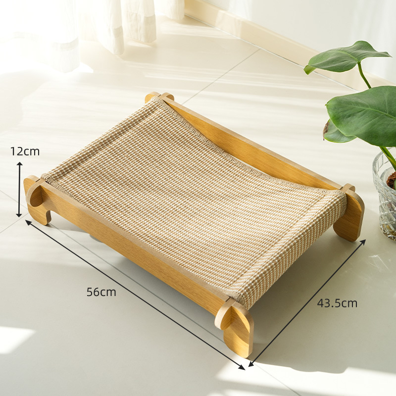 耐引っかき剣麻 猫ベッド 爪とぎ 爪研ぎ サイザル麻 木製 天然素材 耐引っかき 高密度 丈夫 暑さ対策 ひんやり 涼しい 室内用 ストレス解消 家具保護 四季通用 猫ハウス ペット用品