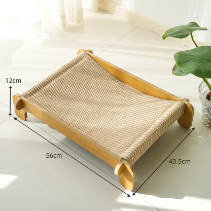 耐引っかき剣麻 猫ベッド 爪とぎ 爪研ぎ サイザル麻 木製 天然素材 耐引っかき 高密度 丈夫 暑さ対策 ひんやり 涼しい 室内用 ストレス解消 家具保護 四季通用 猫ハウス ペット用品