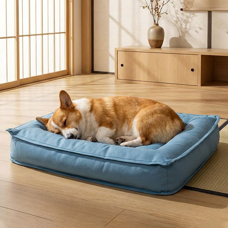 包み込まれるペットベッド オールシーズン 接触冷感 夏用 ひんやり 撥水 防汚 丸洗いOK ふわふわ クッション 安心感 犬用 猫用 小中型犬 室内用 清潔 快適 暑さ対策