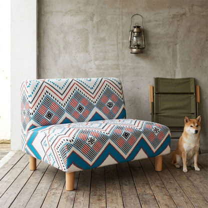 北欧涼感ソファカバー 幾何学アート 暑さ対策 ひんやり 接触冷感 レトロモダン  おしゃれ 伸縮性抜群 ストレッチ ペット対応 傷防止 引っかきに強い 毛がつきにくい 丸洗いOK ソファー保護カバー 蒸れない