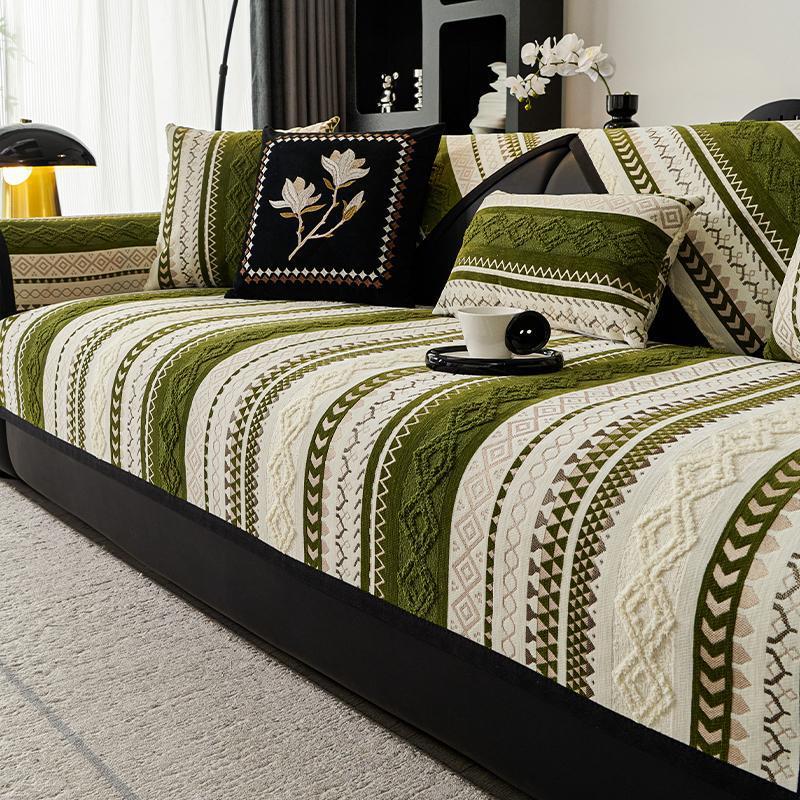 雲感シェニールソファカバー ふわふわ厚手 洗える 丸洗いOK 色褪せない 縮まない 毛玉・抜け毛ゼロ 滑り止め ズレない 犬猫対策 ホルムアルデヒドフリー 高級感漂うレトロデザイン 11サイズ展開