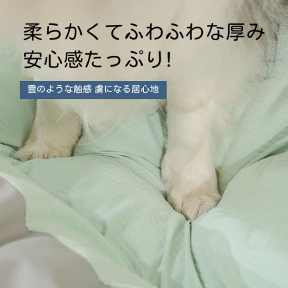 スクエア型ふわふわ防水ペットベッド