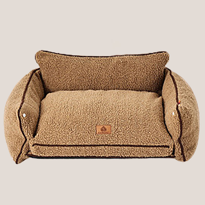 ボア生地ペット用ソファー ぐっすり快眠 ふわふわ蓄熱保温 丸洗い可能 滑り止め付き 猫・犬用 3サイズ展開 パールコットン 無毒無臭 脊椎サポート 汚れ・抜け毛対策 洗える 分解可能 ズレ防止 寒さ対策 オールシーズン-Giipet