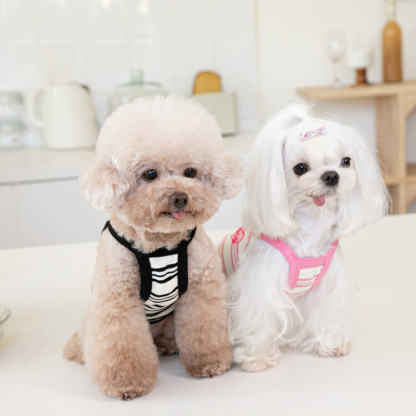 ペット用夏服キャミソール 子犬・猫用 春夏向け 通気性抜群 メッシュ素材 抜け毛がつきにくい 快適設計 ストレスフリー 3D立体裁断 かわいい おしゃれ 刺繍入り ドッグウェア 猫服 締め付け感なし 涼感ペットウェア