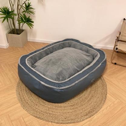 Giipet-大型犬用ベッド 犬用ベッド 猫ベッド ペットベッド ペットソファー ペットクッション 寒さ対策 枕付き クッション性が 高反発 猫 小型犬 中型犬 高齢犬 多頭飼い 取り外せるカバー 