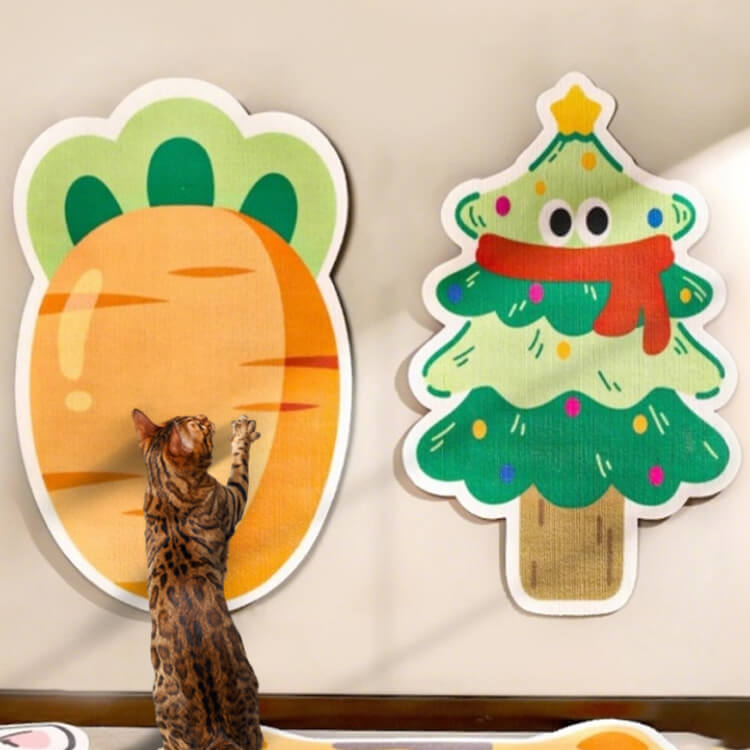 giipet-キャロット模様猫用爪とぎ防止シート